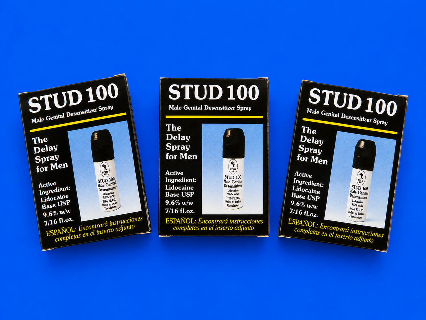 3 Bottles - Stud 100 Desensitizing Spray for Men – 12g