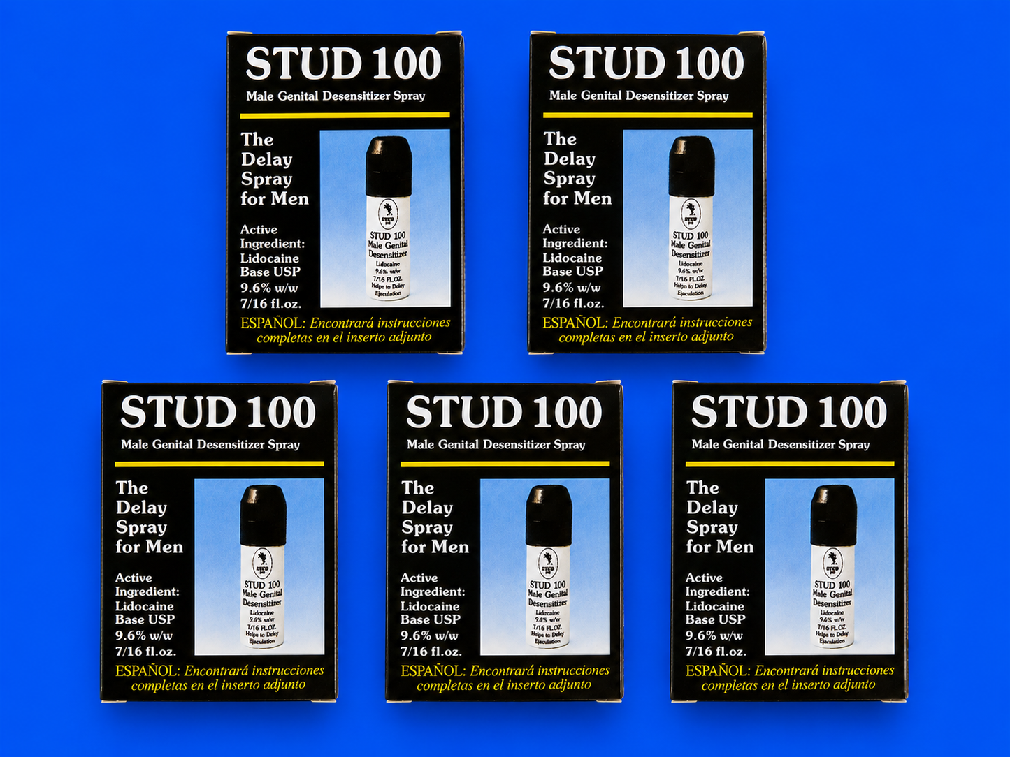 5 Bottles - Stud 100 Desensitizing Spray for Men – 12g